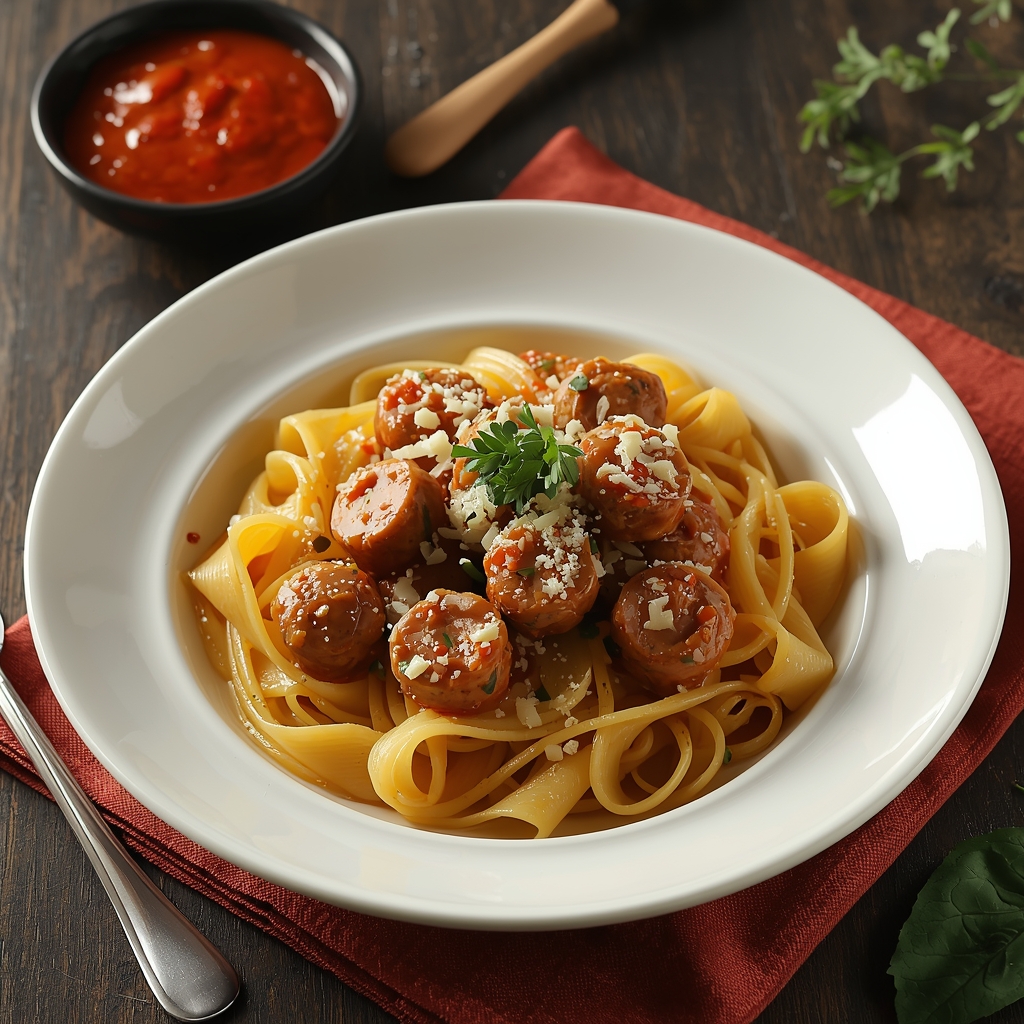Green Sausage Pasta Nanny's Pavillon
